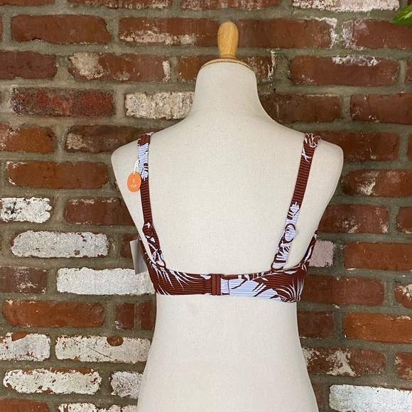 SEAFOLLY Women's Wild Tropics Wide Strap Bandeau Bikini Top Size 14 F Cup - Picture 5 of 10